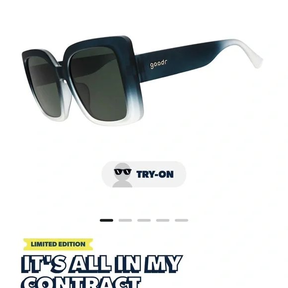 Modern Black Oversized Sunglasses - Picture 4 of 4